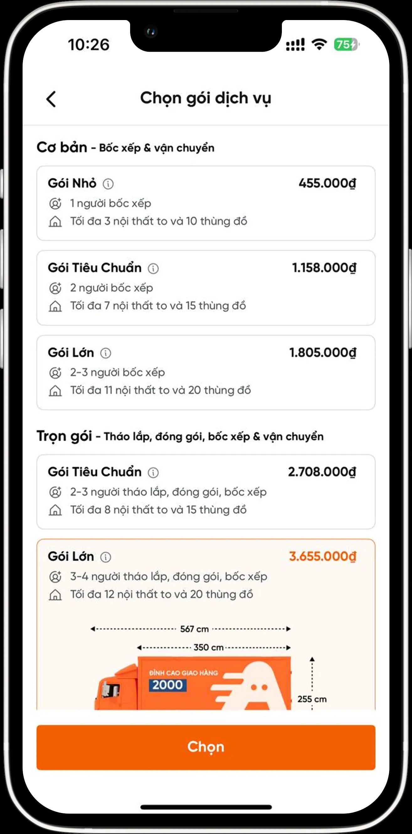 Chọn gói dịch vụ phù hợp với nhu cầu sử dụng